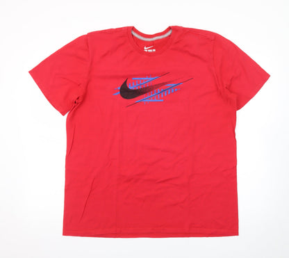 Nike Men's Red XL Athletic Fit Graphic Sports T-Shirt