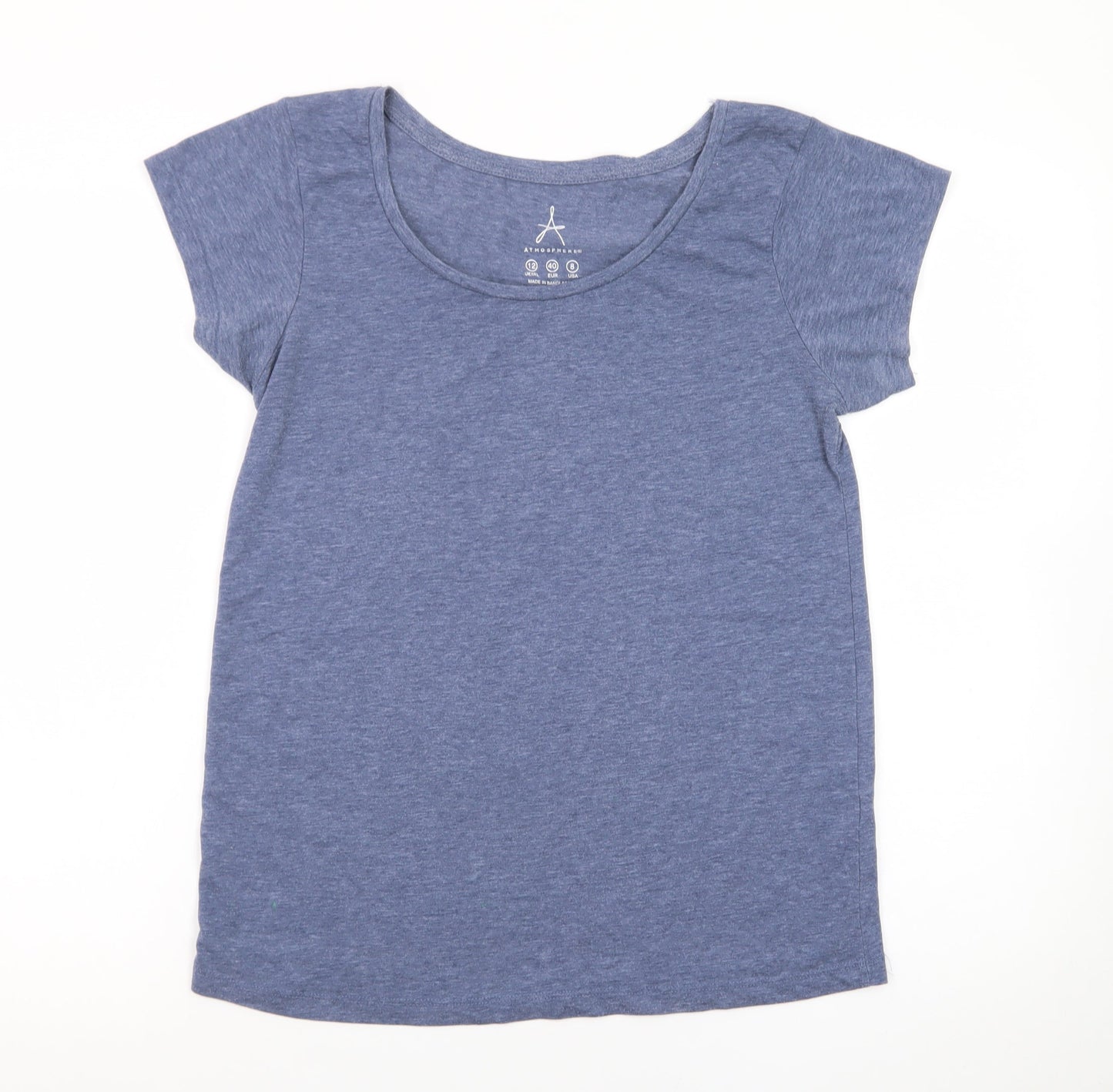 Atmosphere Women Blue Size 12 Classic Short Sleeve T-Shirt