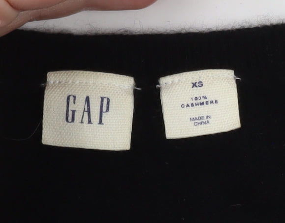 GAP Women’s Black 100% Cashmere Crew Neck Jumper XS