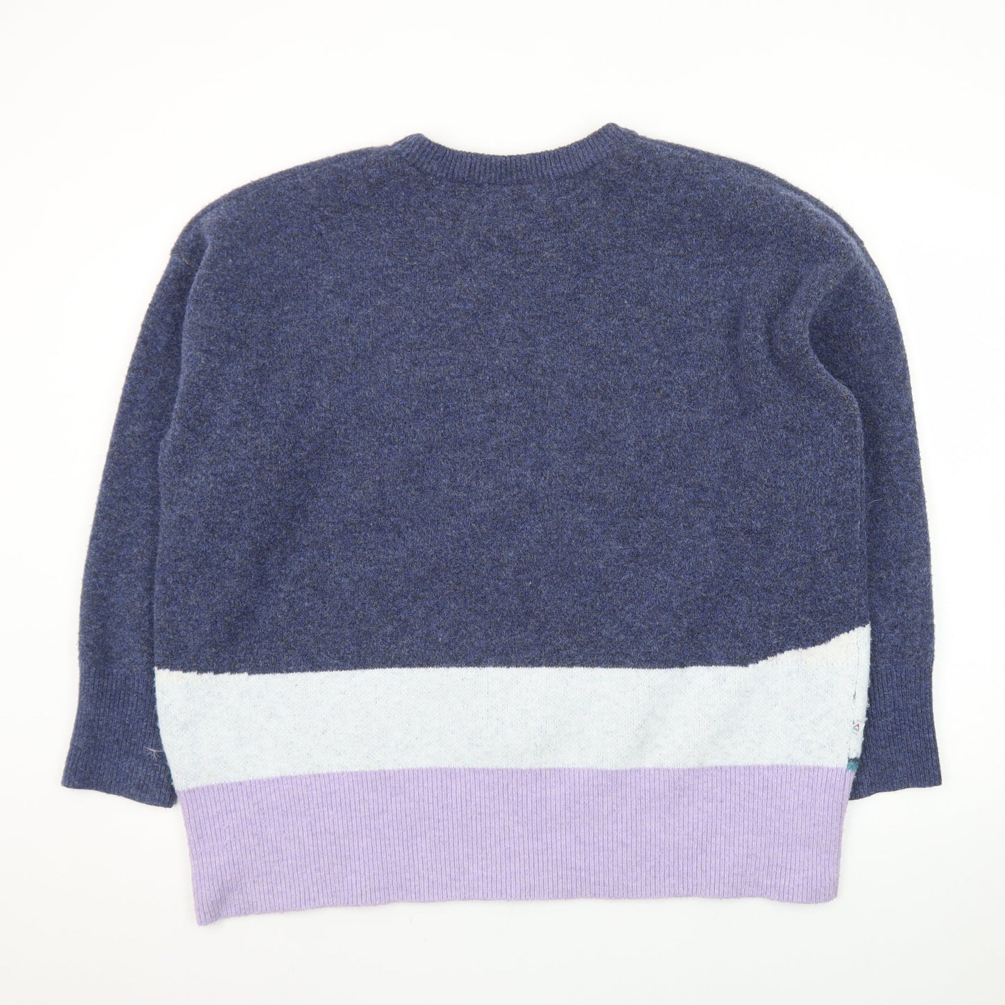 Passenger Womens Blue Nature Knit Pullover Jumper Size S