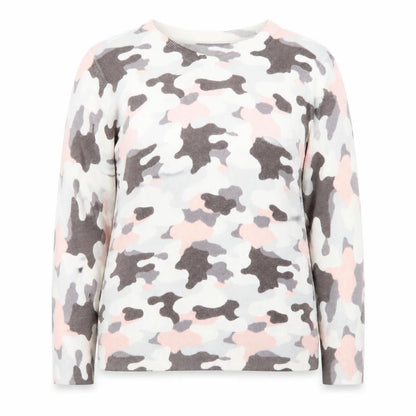 Marks & Spencer Women's Multicoloured Camouflage Crew Neck Jumper Size 14