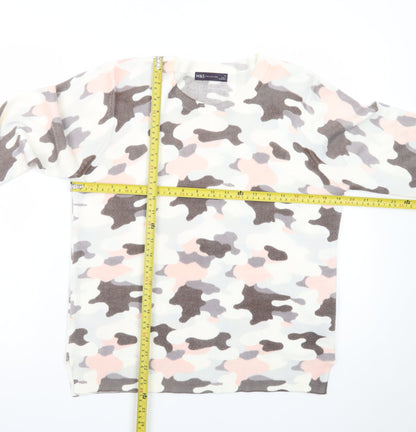 Marks and Spencer Women's Multicoloured Camouflage Crew Neck Jumper Size 14