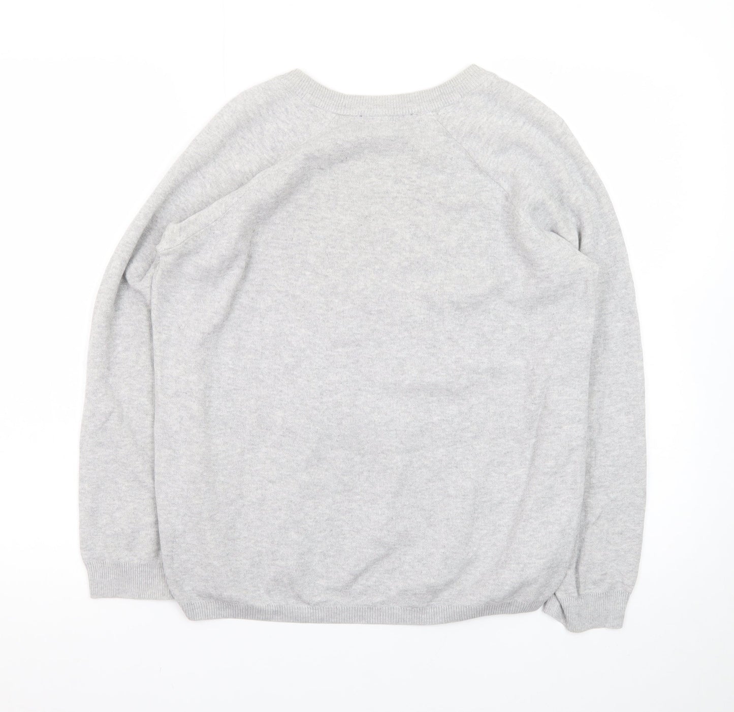 Dorothy Perkins Women’s Grey Graphic Crew Neck Pullover Jumper Size 8
