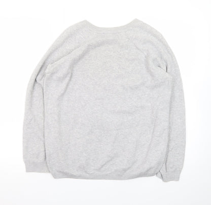 Dorothy Perkins Women’s Grey Graphic Crew Neck Pullover Jumper Size 8