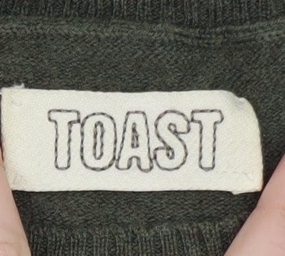 Toast Women’s Green Wool Jumper Dress Size 6 Long Sleeve Knit