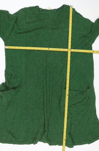 Seasalt Women Green Wool Cotton Jersey A-Line Dress Size 22