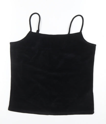 NA-KD Women’s Black Velvet Camisole Tank Top Size M