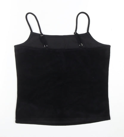 NA-KD Women’s Black Velvet Camisole Tank Top Size M