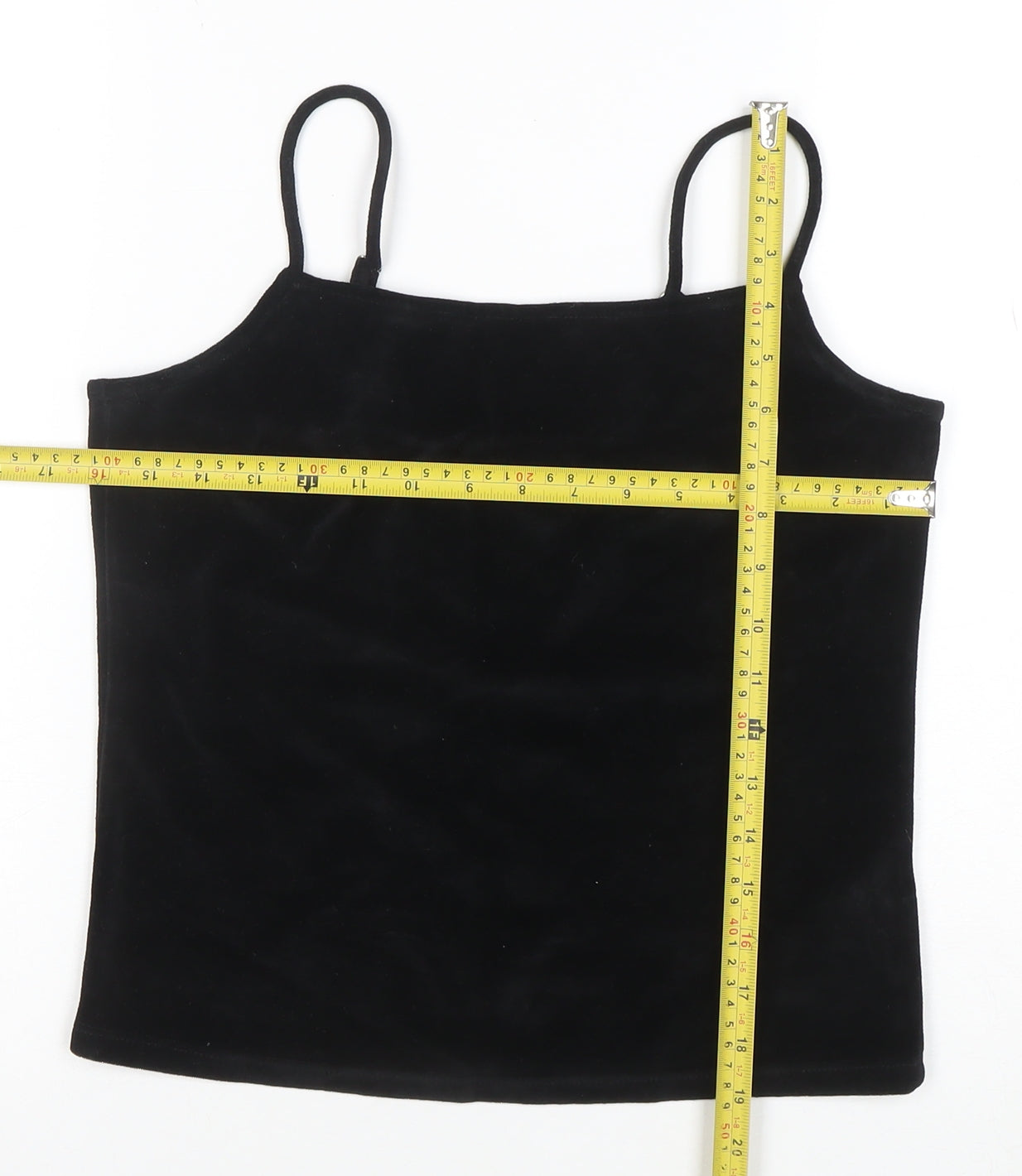 NA-KD Women’s Black Velvet Camisole Tank Top Size M
