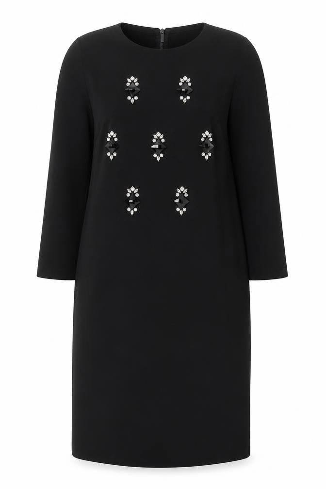 Marks & Spencer Women's Black Beaded Sheath Dress Size 16