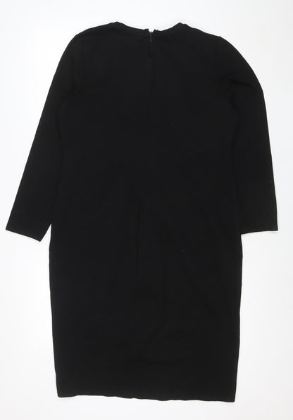Marks and Spencer Women's Black Beaded Sheath Dress Size 16