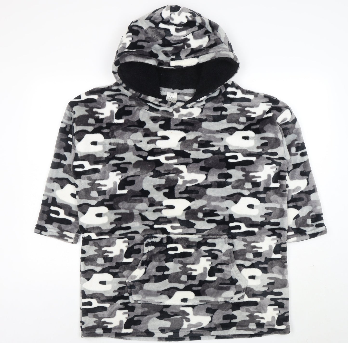Harry Bear Boys Grey Camouflage Fleece Hooded Nightwear One Size