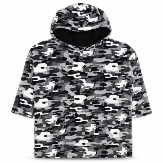 Harry Bear Boys Grey Camouflage Fleece Hooded Nightwear One Size