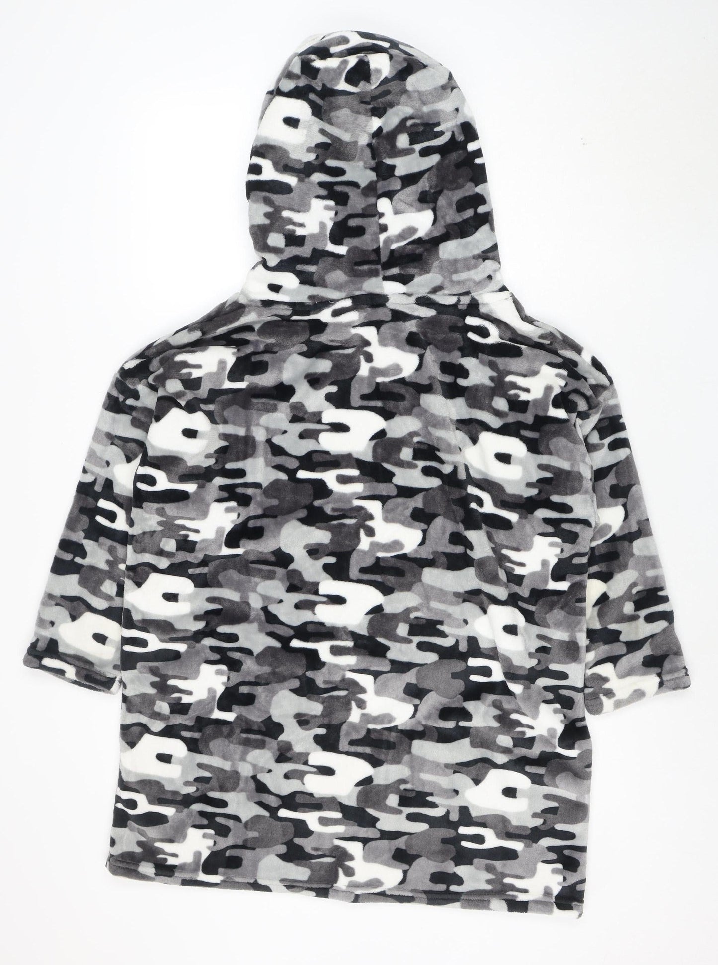 Harry Bear Boys Grey Camouflage Fleece Hooded Nightwear One Size