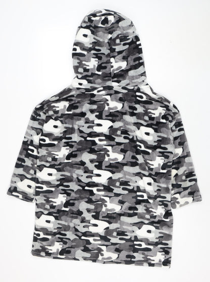 Harry Bear Boys Grey Camouflage Fleece Hooded Nightwear One Size
