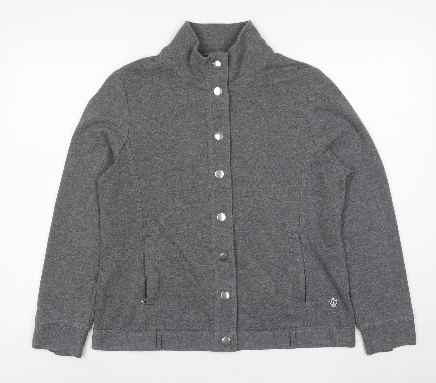 Dash Women’s Grey Cotton Blend Casual Jacket Size 14