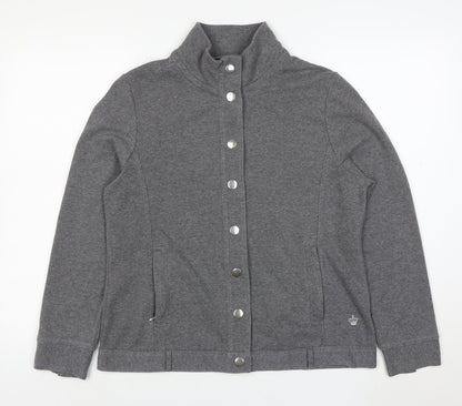Dash Women’s Grey Cotton Blend Casual Jacket Size 14