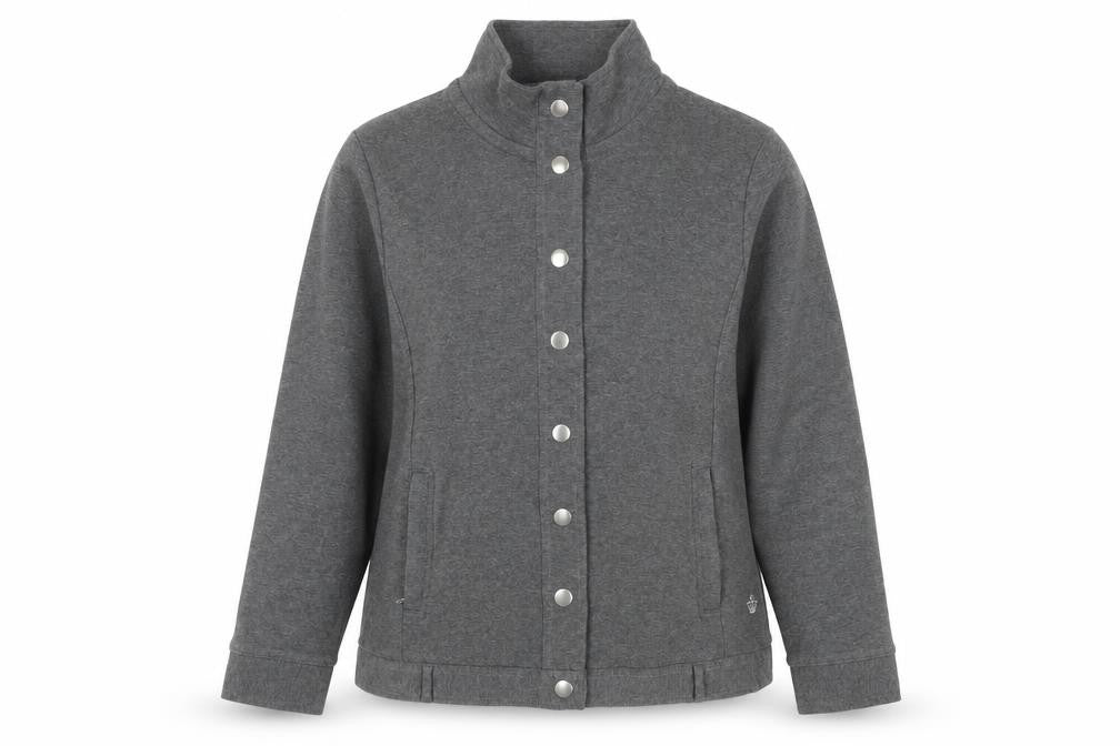 Dash Women’s Grey Cotton Blend Casual Jacket Size 14