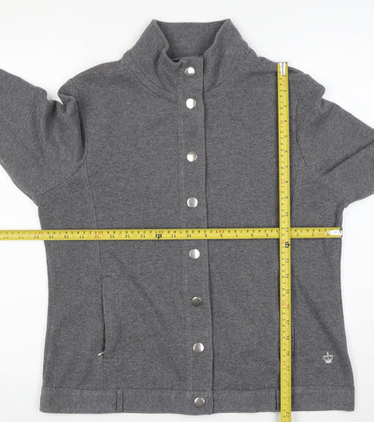 Dash Women’s Grey Cotton Blend Casual Jacket Size 14