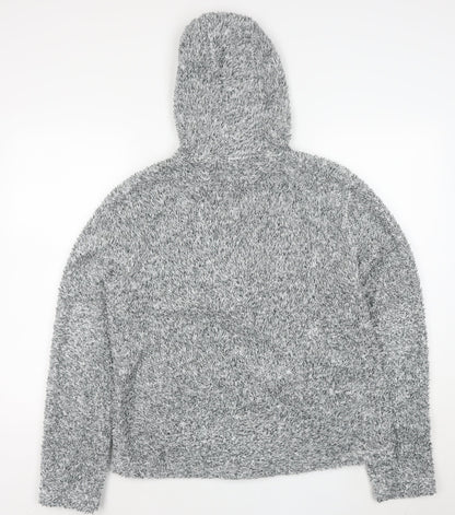 Peter Storm Women Grey Size 12 Fleece Hooded Full Zip Jacket