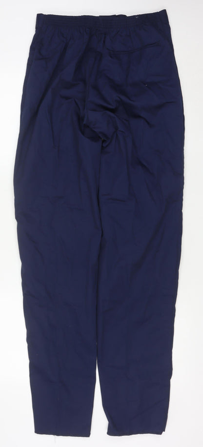 Tibard Womens Blue Size 12 Workwear Trousers Elastic Waist Polyester Cotton
