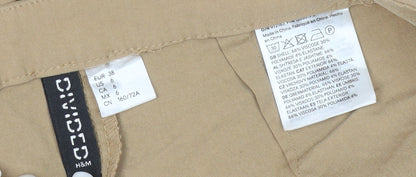 H&M Divided Women's Beige Slim Fit Stretch Trousers Size 10