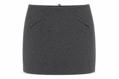 H&M Women Grey Wool Blend Pencil Skirt Size 10 Lined Workwear