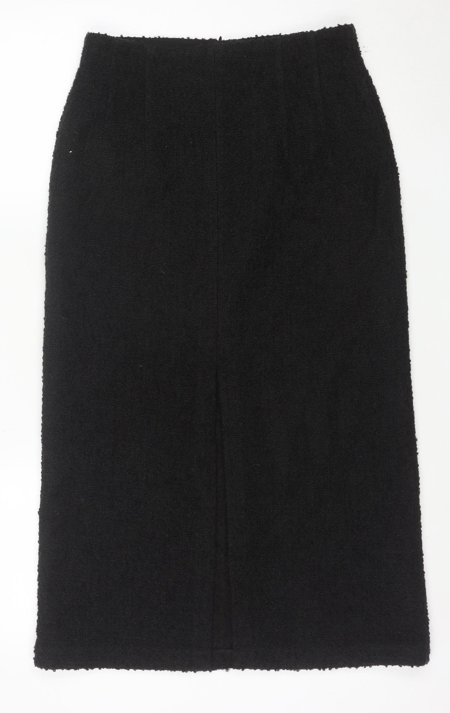 Marks and Spencer Women's Black Wool Blend Pencil Skirt Size 10