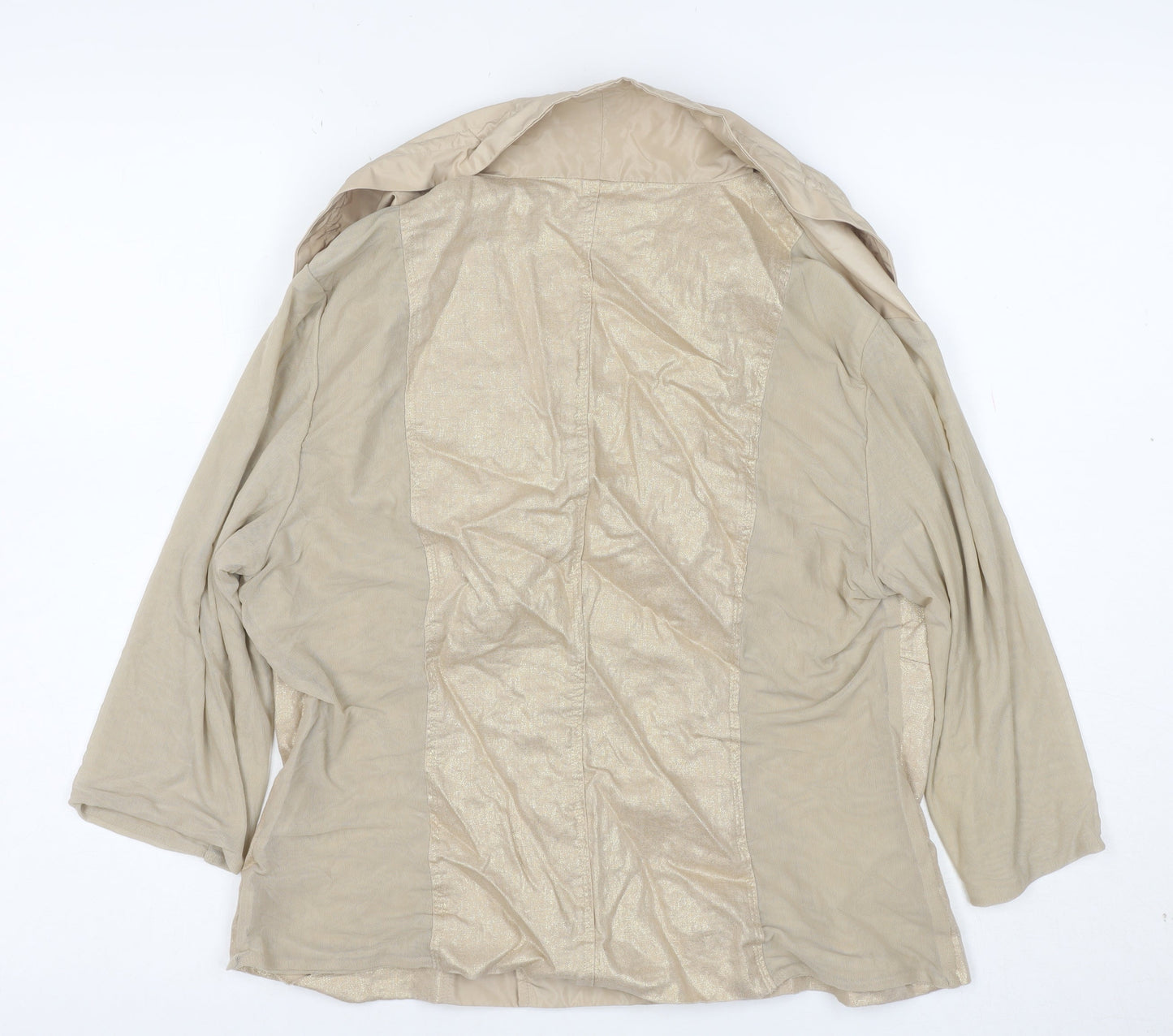 Kapaluá Women’s Beige Short Blazer Jacket Size 16 Lightweight Classic Style