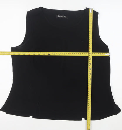 Jacques Vert Women's Black Sleeveless Blouse Size 16