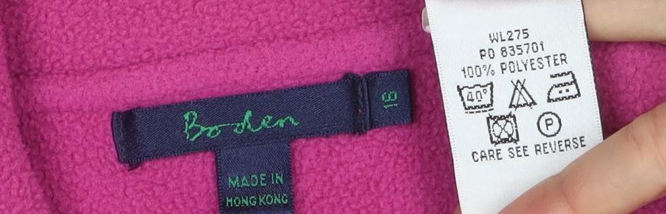 Boden Women Pink Fleece Blazer Jacket Size M Button Up