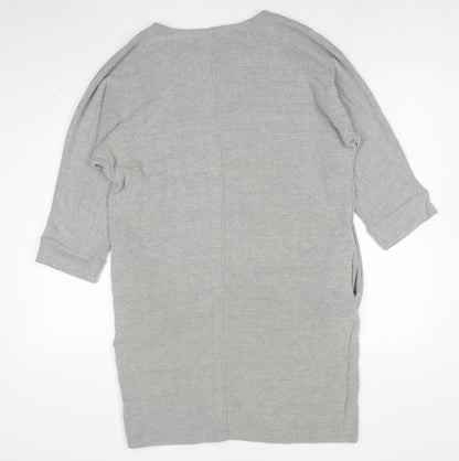 Lily & Me Womens Grey Size 12 Jersey T-Shirt Dress