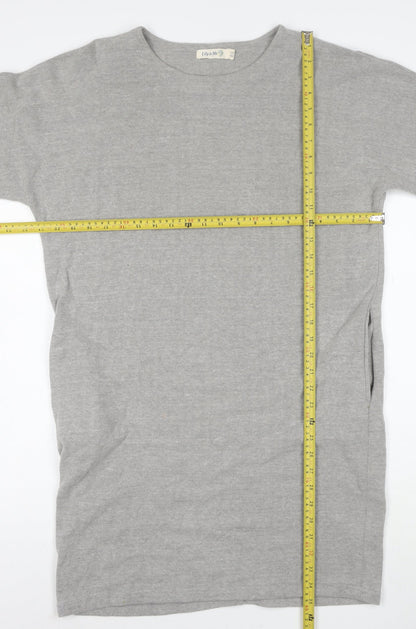 Lily & Me Womens Grey Size 12 Jersey T-Shirt Dress