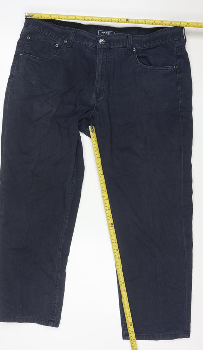 Maine New England Men's Blue 40S Chino Trousers Cotton Stretch