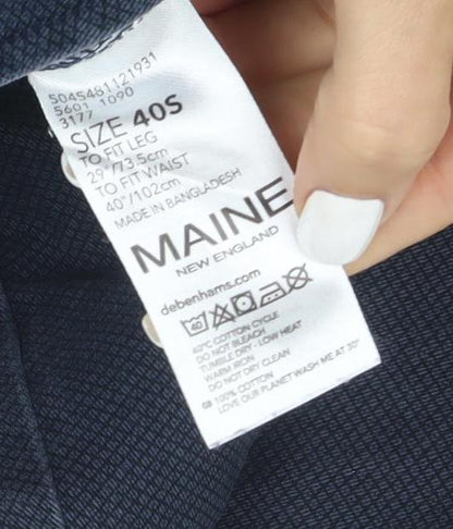 Maine New England Men's Blue 40S Chino Trousers Cotton Stretch