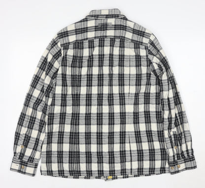 Prototype Trading Men's Black Check Flannel Button-Up Shirt M
