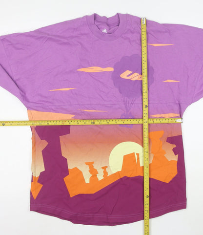 Disney Women Purple Up Paradise Falls Long Sleeve Jersey T-Shirt S