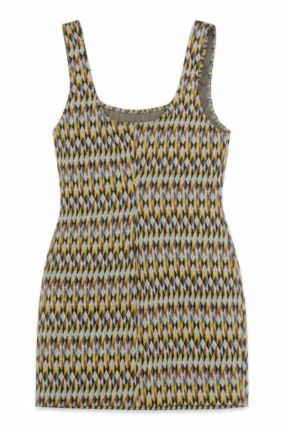 ZARA Women Multicoloured S Geometric Pinafore Dress