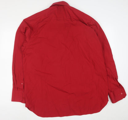 Ben Sherman Men's Red 17 Long Sleeve Regular Fit Button-Up Shirt