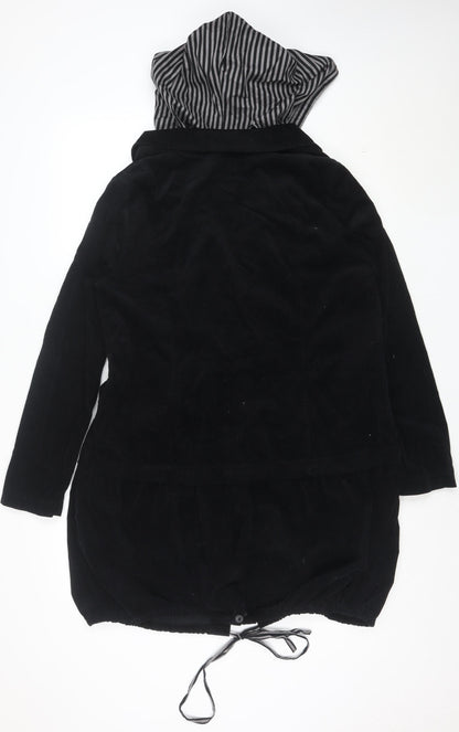 Myrine Essentials Women’s Black Corduroy Hooded Jacket Size L
