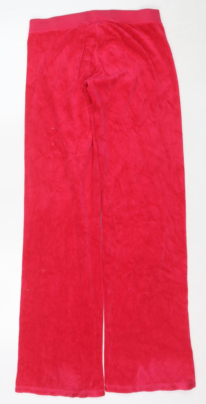 Juicy Couture Womens Pink Velour Sweatpants XS Petite Drawstring
