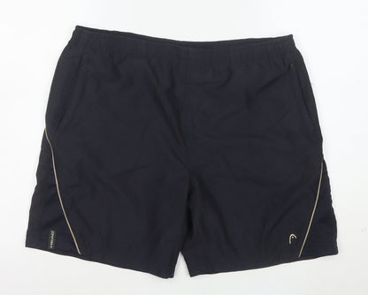 Head Mens Black Athletic Running Shorts L Quick Dry Lightweight