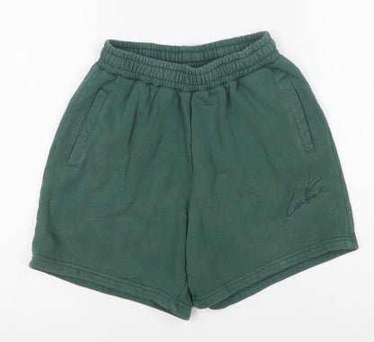 Couture Women’s Green Sweat Shorts Size 8 Cotton Jersey Activewear