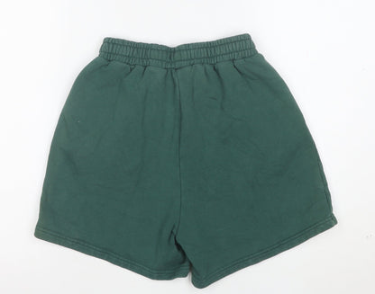 Couture Women’s Green Sweat Shorts Size 8 Cotton Jersey Activewear