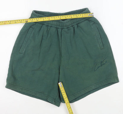 Couture Women’s Green Sweat Shorts Size 8 Cotton Jersey Activewear