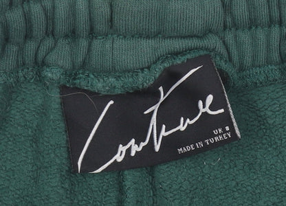 Couture Women’s Green Sweat Shorts Size 8 Cotton Jersey Activewear