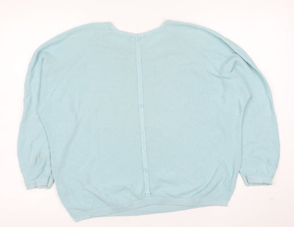 Marks and Spencer Women’s Blue Cotton Button Cardigan Size 12