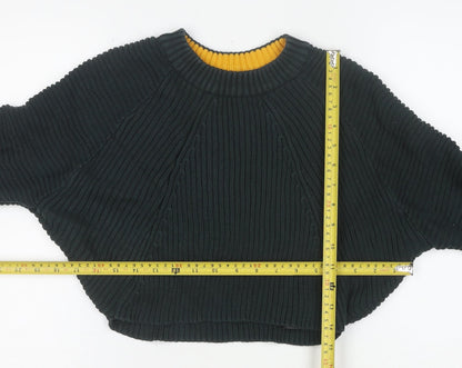 Topshop Women Green Chunky Knit Crew Neck Jumper Size 10