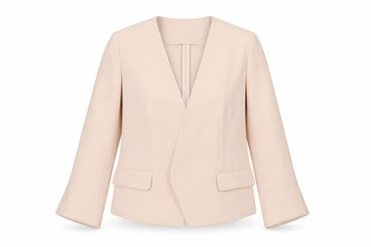 Whistles Women Beige Regular Fit Single-Breasted Suit Jacket UK 16