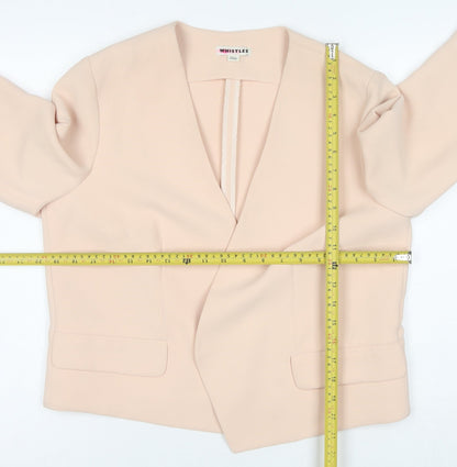 Whistles Women Beige Regular Fit Single-Breasted Suit Jacket UK 16